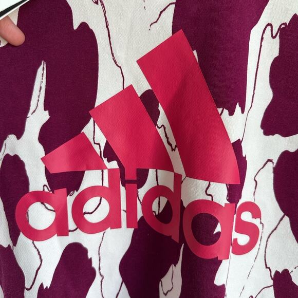 NWT adidas x Zoe Saldana Collection Sweatshirt Pullover Berry White - Picture 6 of 6